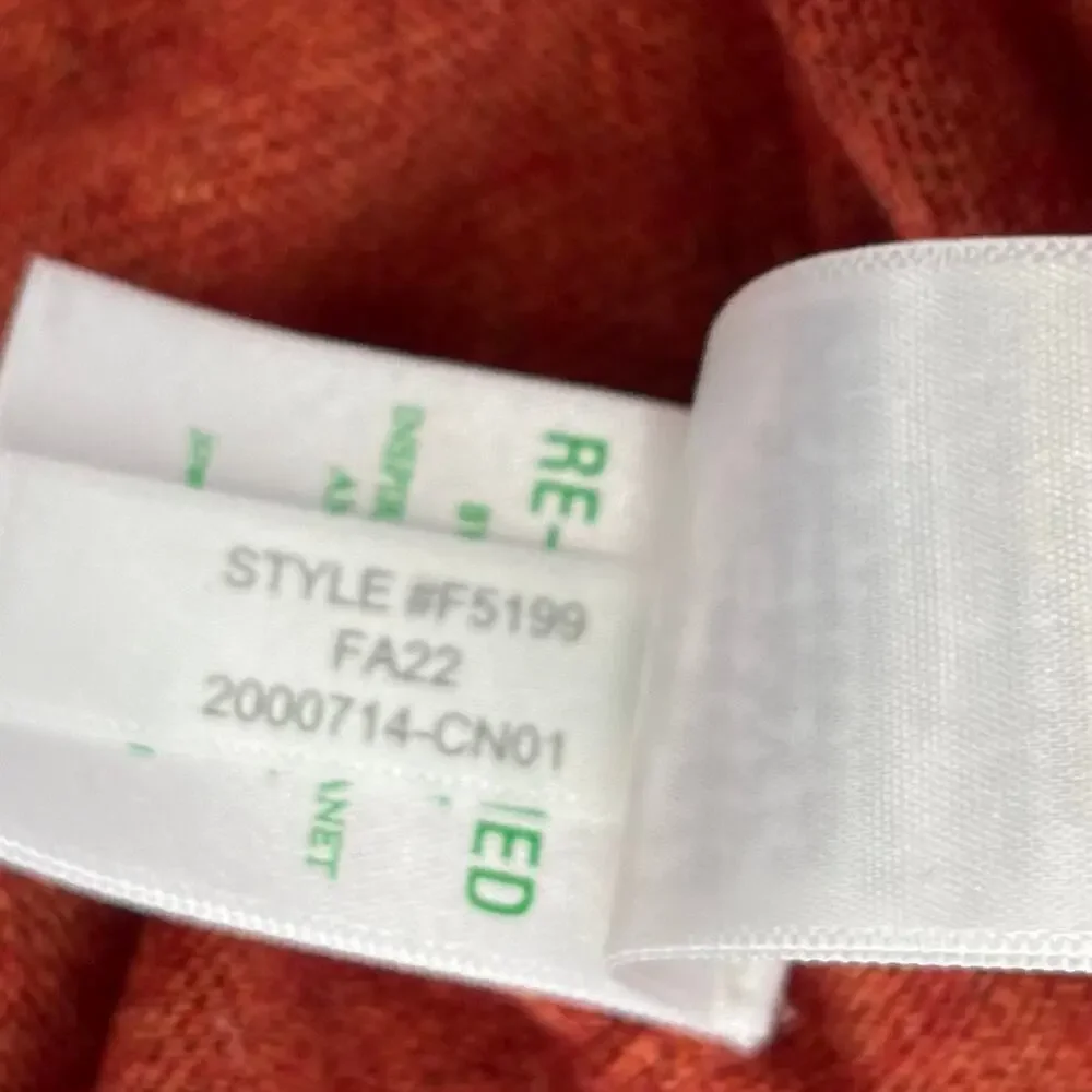 J. Crew Orange Wool/cotton‎ blend long sleeve crew neck sweater (M)